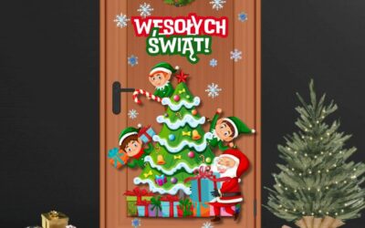 „Magia świąt jest już z nami, więc świątecznie i ekologicznie drzwi ozdabiamy”
