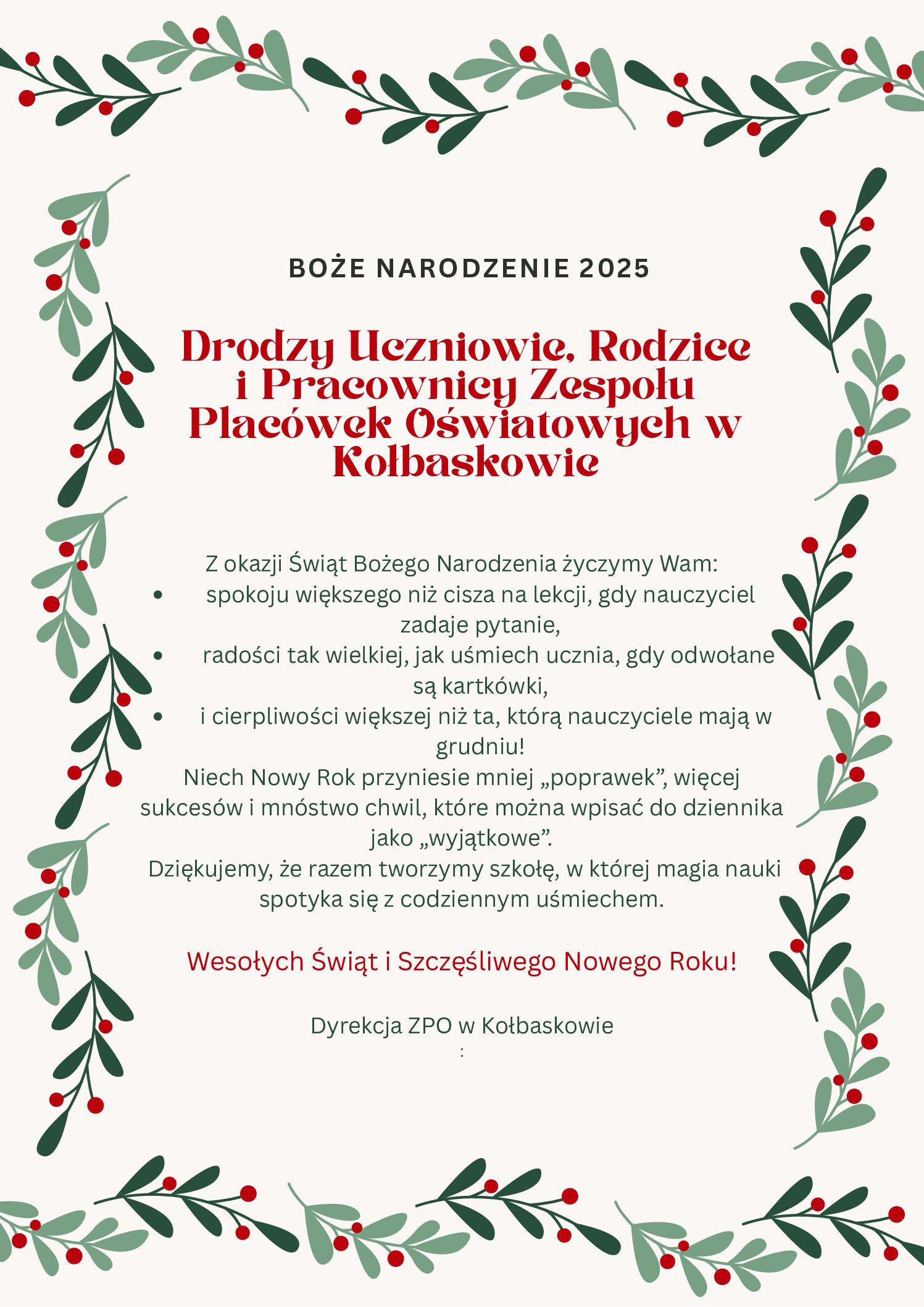 Życzenia Świąteczne