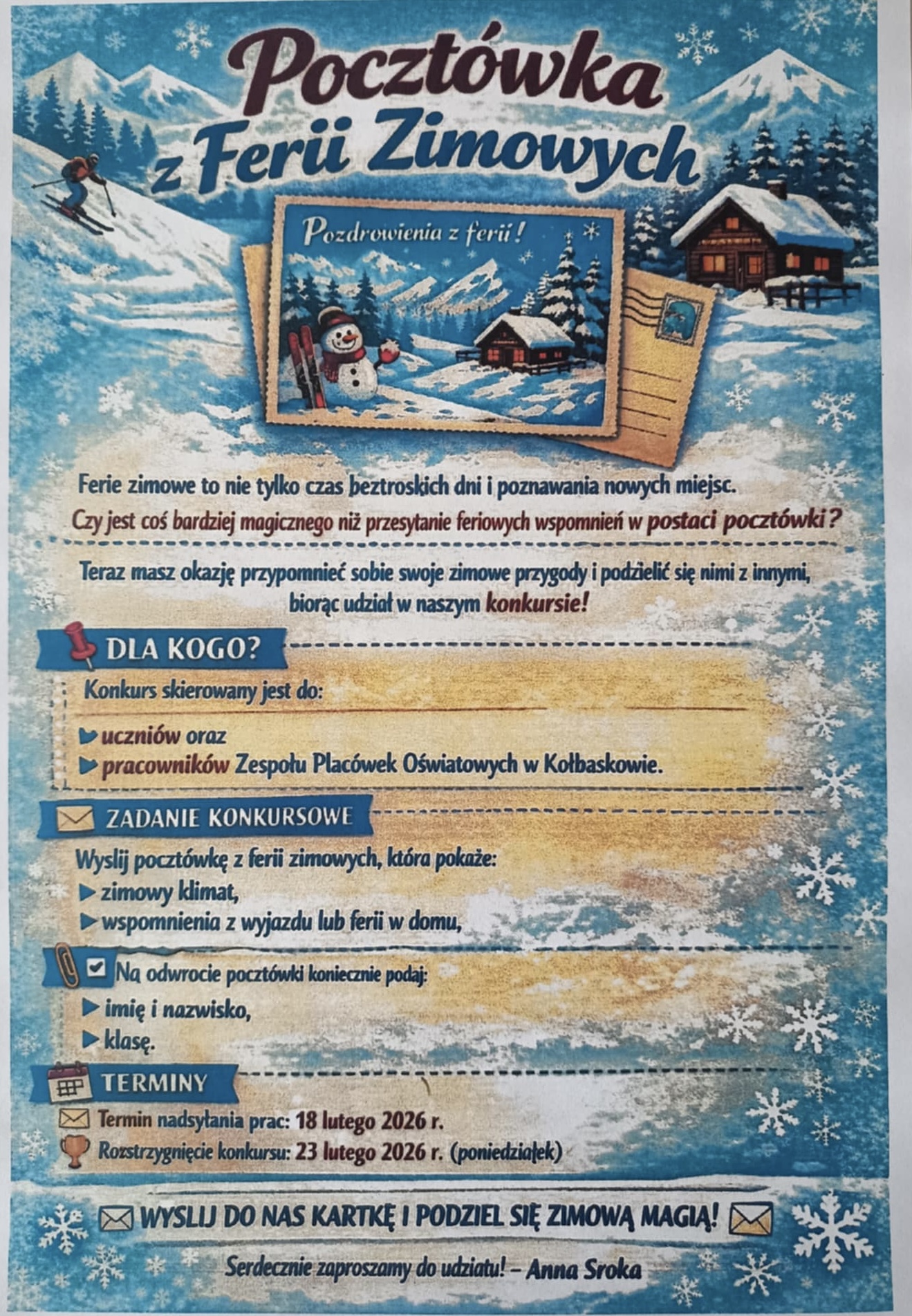 „Pocztówka z Ferii Zimowych”