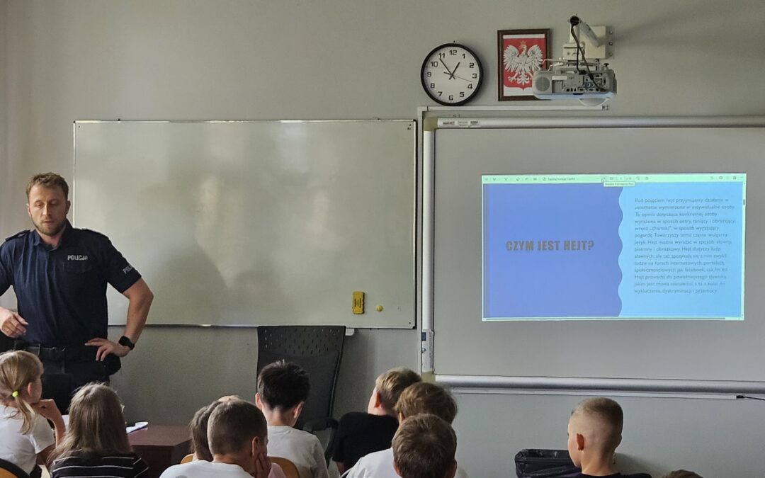 Prelekcja z policją nt. hejtu i cyberprzemocy