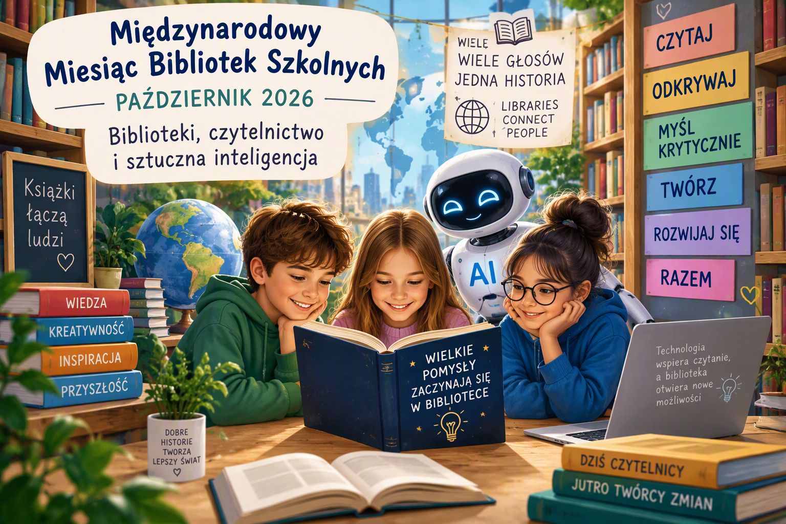 Październik – miesiącem bibliotek szkolnych